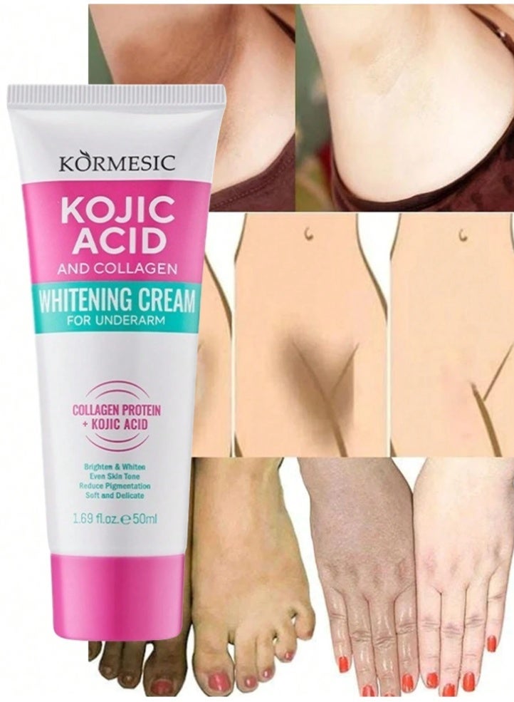 Kormesic كريم تفتيح المناطق الحساسة – تحت الإبط، البيكيني، الركبة – ترطيب وتوحيد لون - Image 2